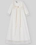 Woven Set Long Dress & Bonnet