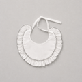 Gray Cotton Ruffle Bib