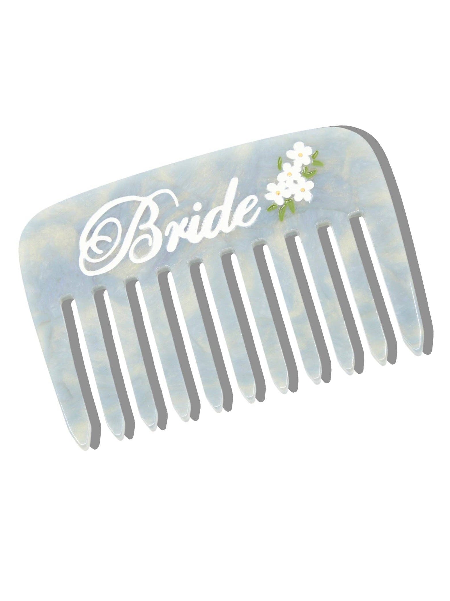 Hand-painted Bride Pocket Comb | Eco-Friendly
