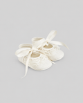 Woven Newborn Shoes with Bow