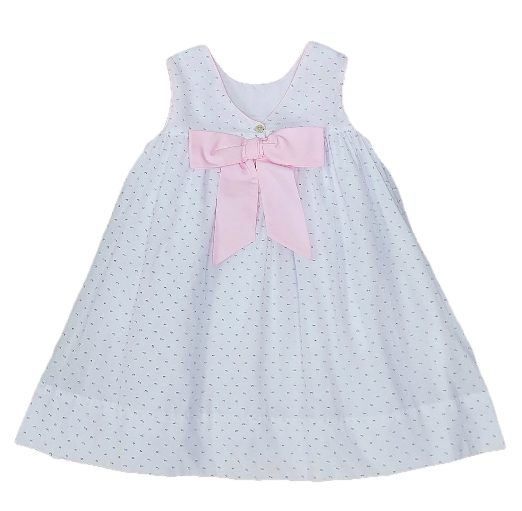 Sweet Spring Hand Smocked Plumeti Sleeveless Dress