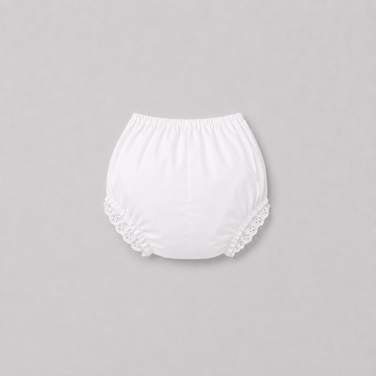 White Diaper Cover with Lace