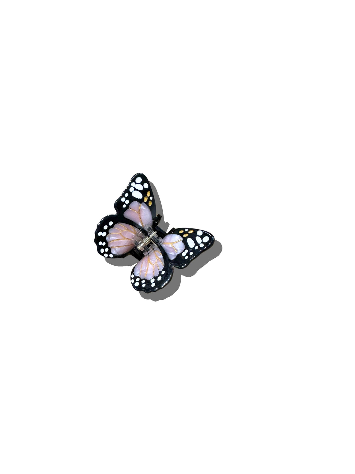 Hand-painted Mini Monarch Butterfly Claw Hair Clip | Orange