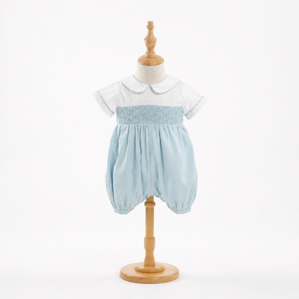 Blue Deck Poplin Sailor Romper