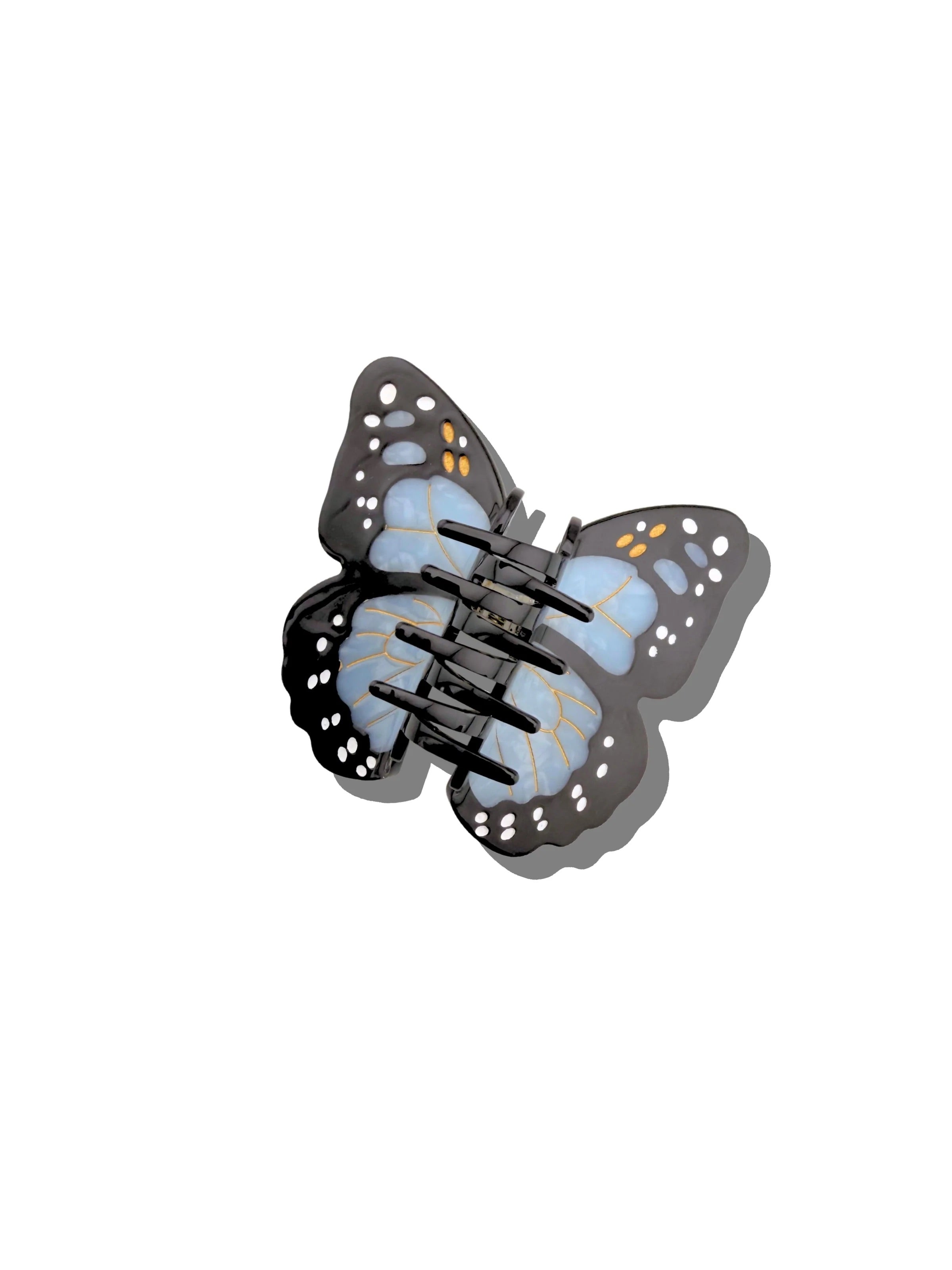 Hand-Painted Monarch Butterfly Claw Hair Clip