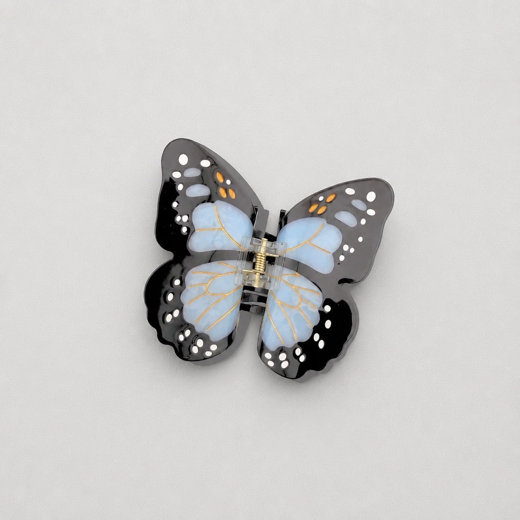 Hand-Painted Monarch Butterfly Claw Hair Clip