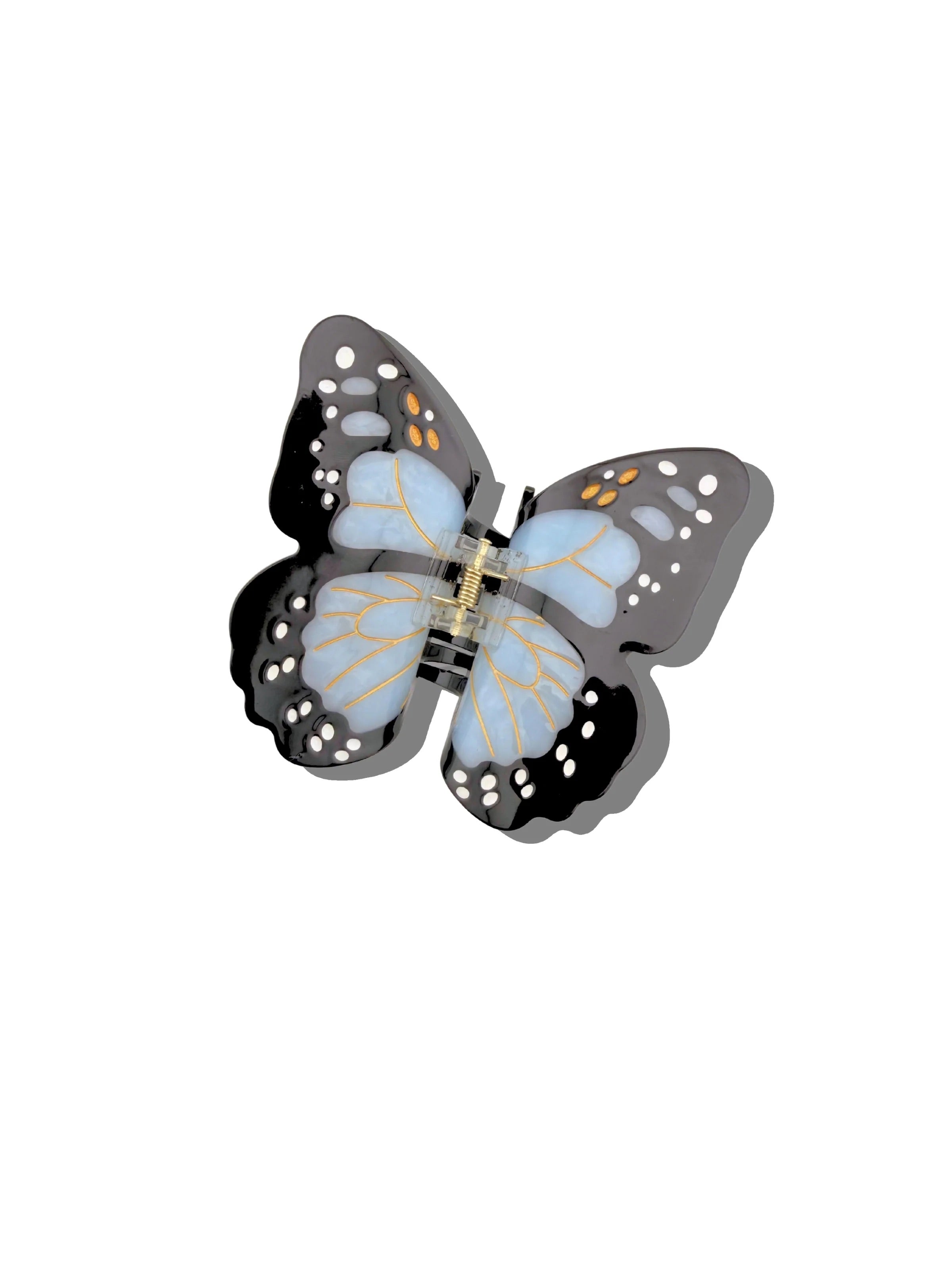 Hand-Painted Monarch Butterfly Claw Hair Clip