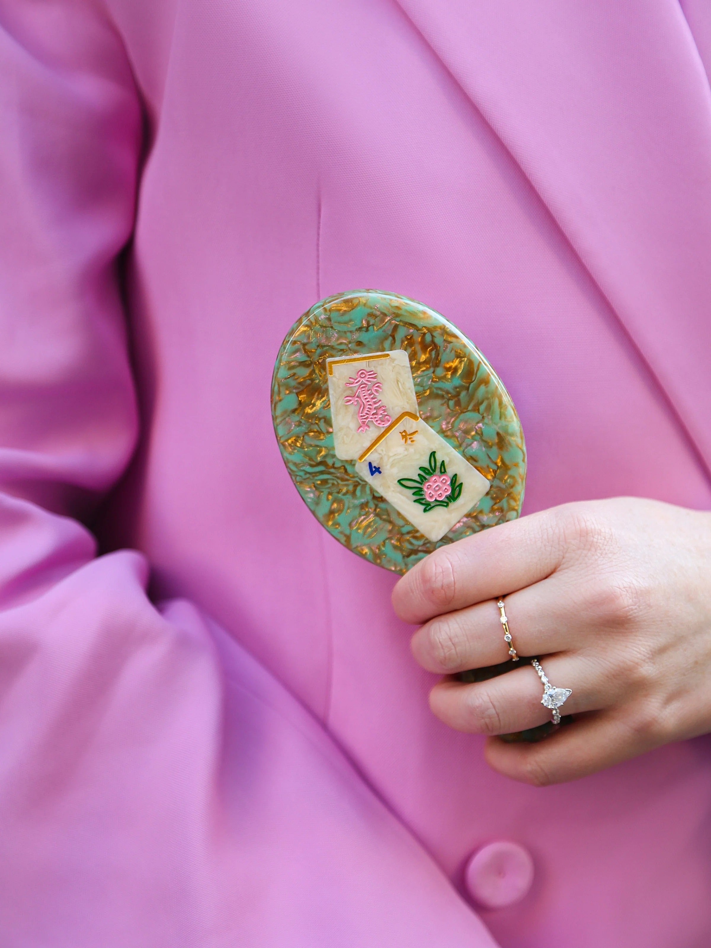 Hand-Painted Flower Mahjong Hero Brush