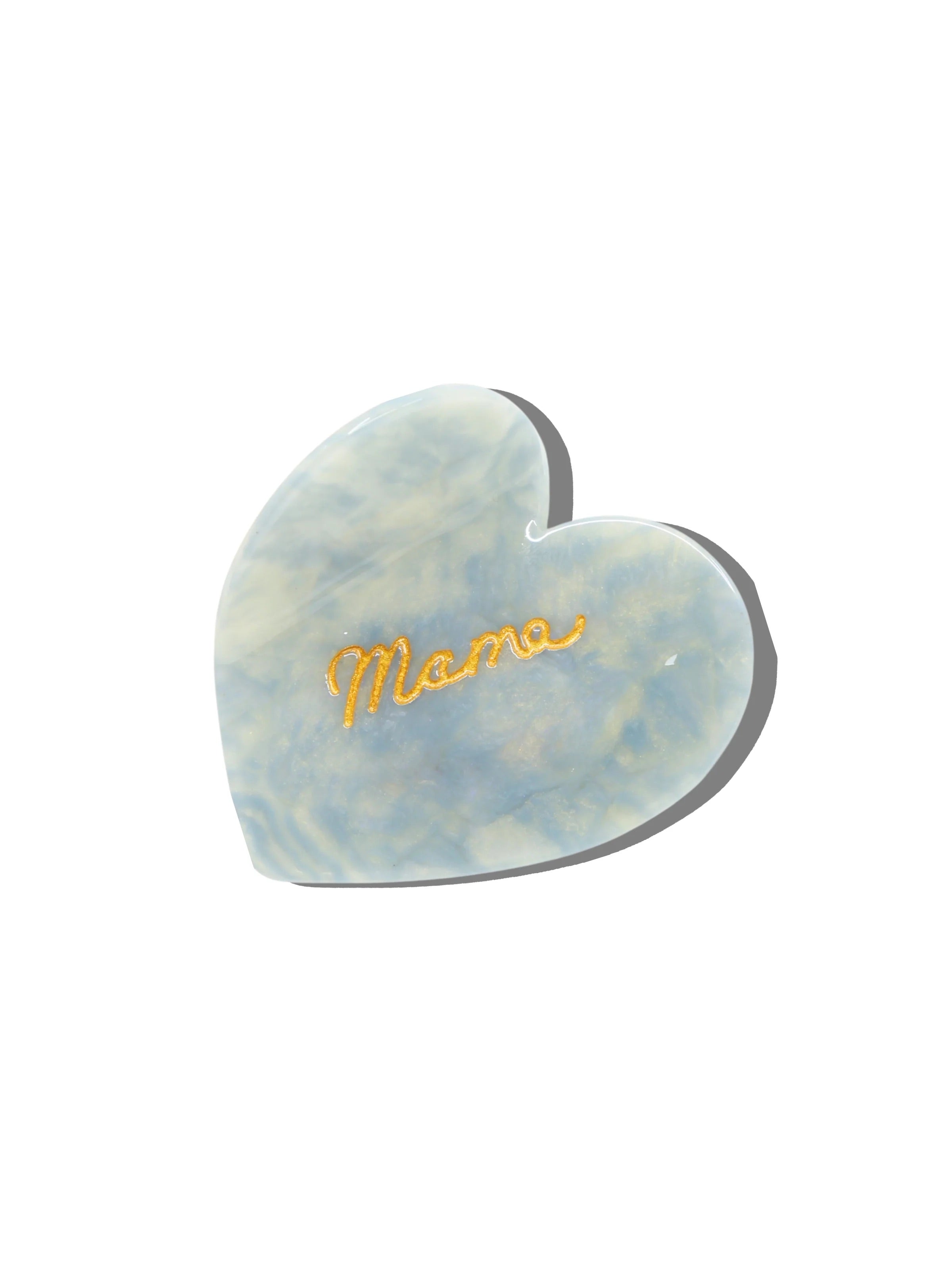 Hand-Painted Mama Heart Acetate Claw Hair Clip