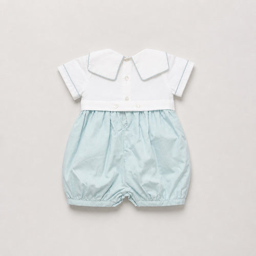 Blue Deck Poplin Sailor Romper
