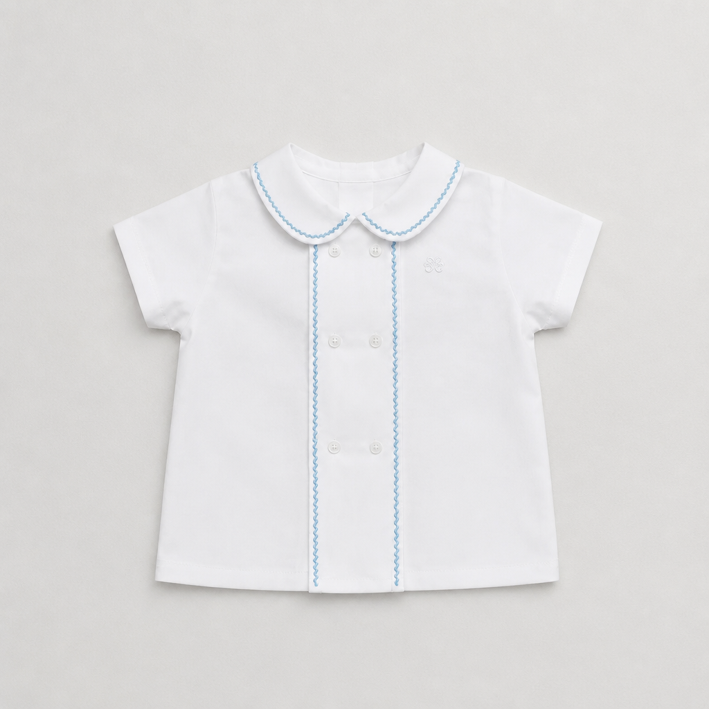 Eduardo Shirt with Blue Stitching