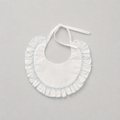 Blue Cotton Ruffle Bib