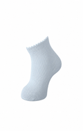 Ankle High Plain Perle Cotton Socks