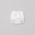 White Diaper Cover with Lace