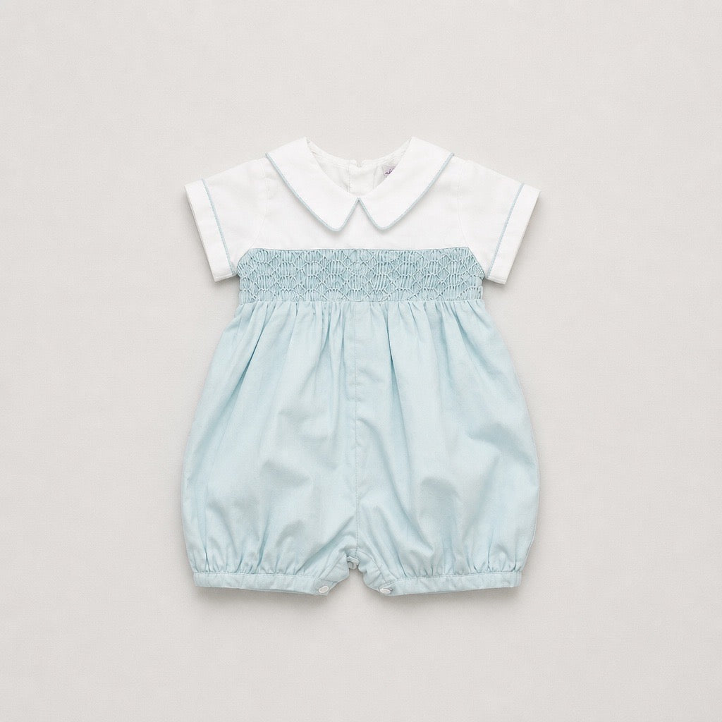 Blue Deck Poplin Sailor Romper