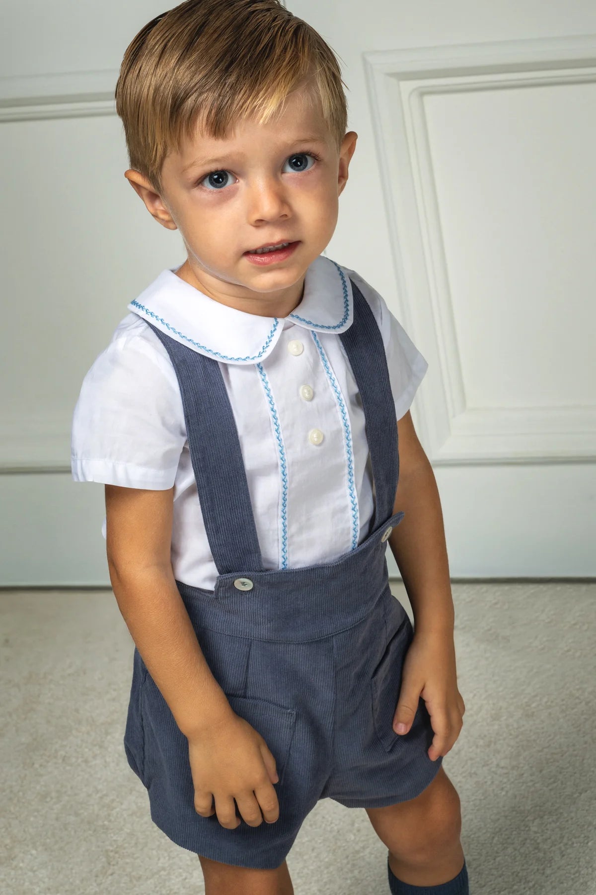 Eduardo Shirt with Blue Stitching
