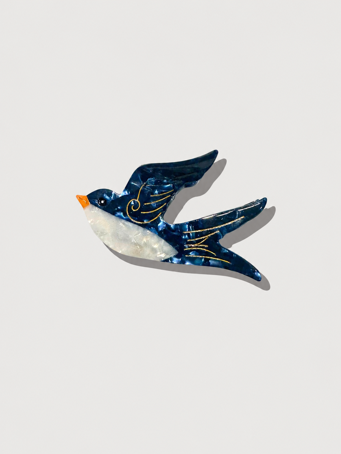 Hand-painted Swallow Bird Claw Hair Clip