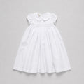 White Smocked Girls Ceremony Gown