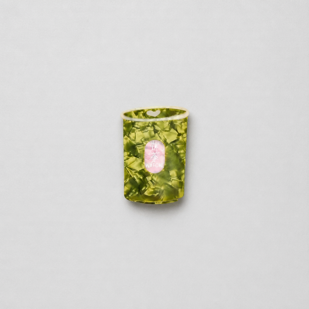 Hand-painted Mini Matcha Claw Hair Clip | Eco-Friendly