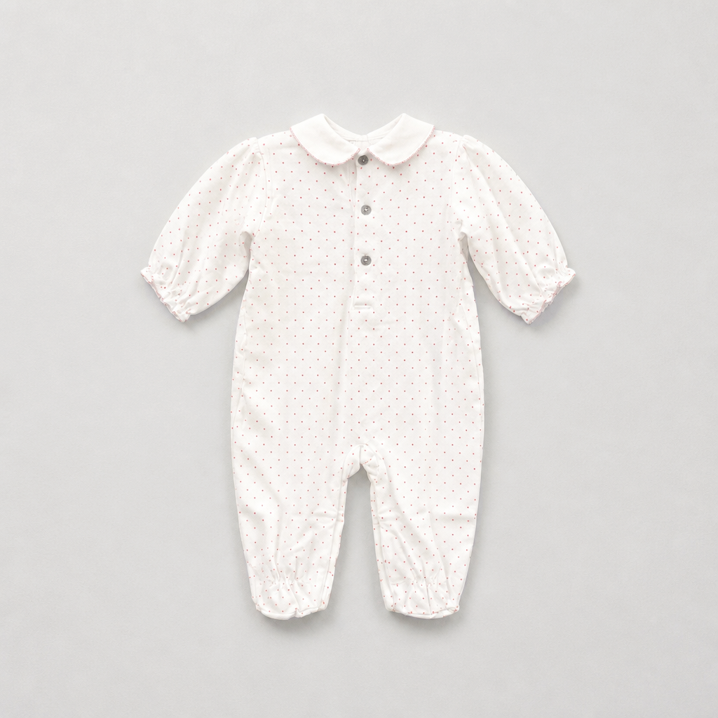 Fleur Pink Dot Flower Footie