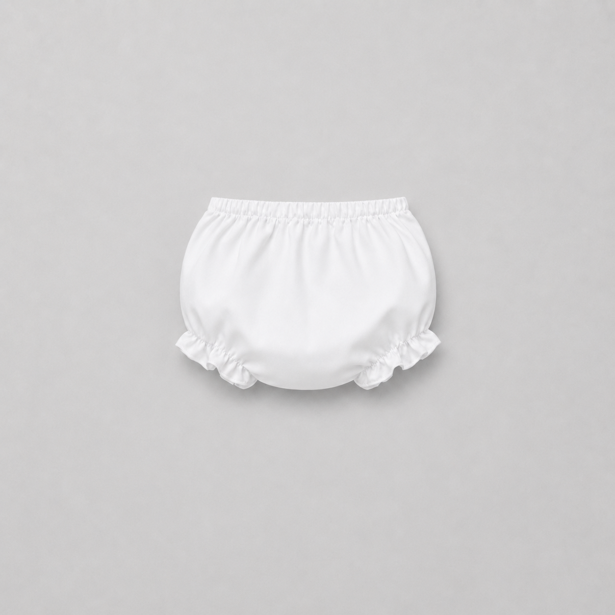 White Diaper Cover with Ruffles
