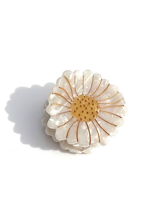 Hand-painted Mini Daisy Claw Hair Clip | Eco-Friendly