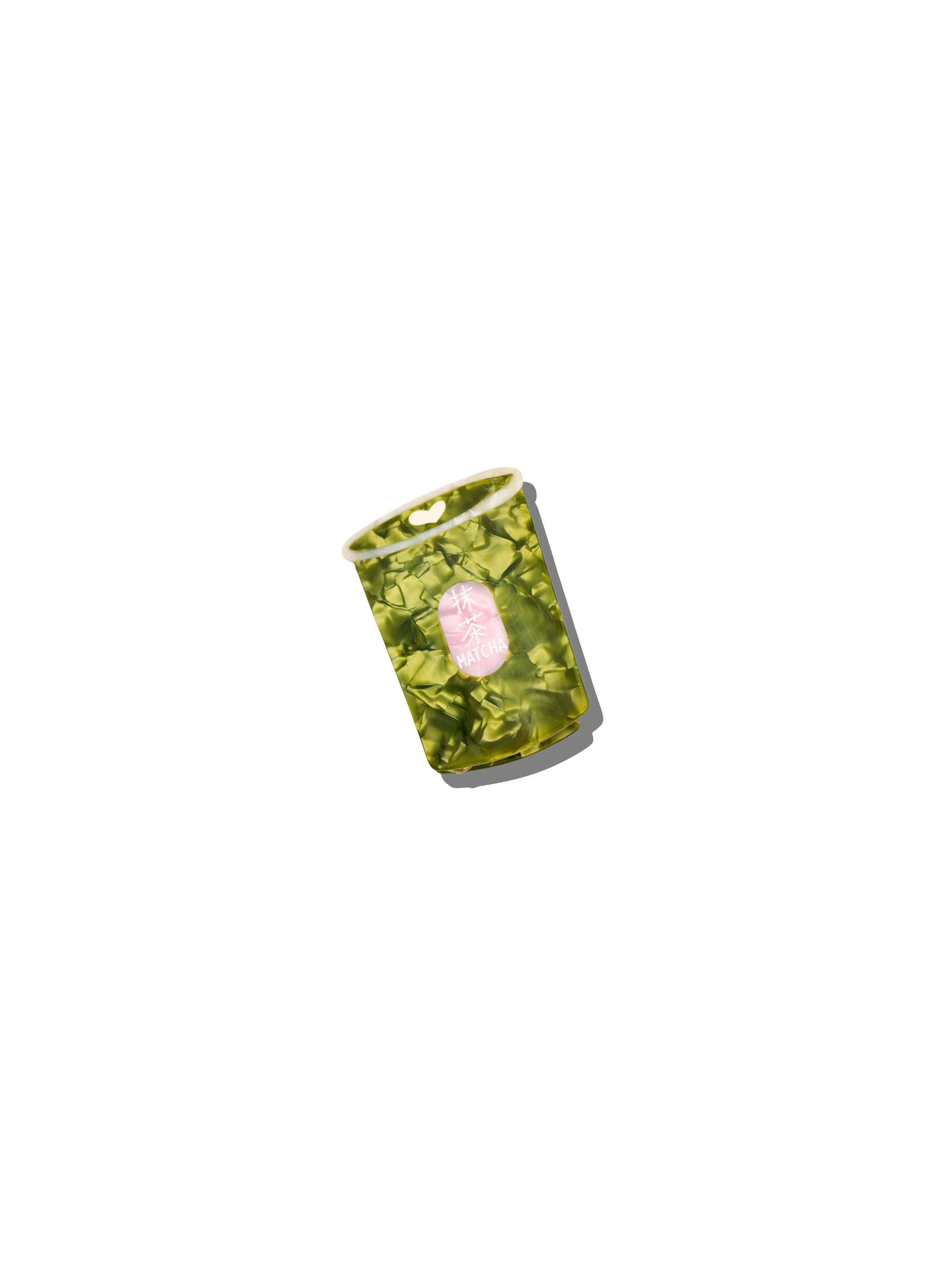 Hand-painted Mini Matcha Claw Hair Clip | Eco-Friendly