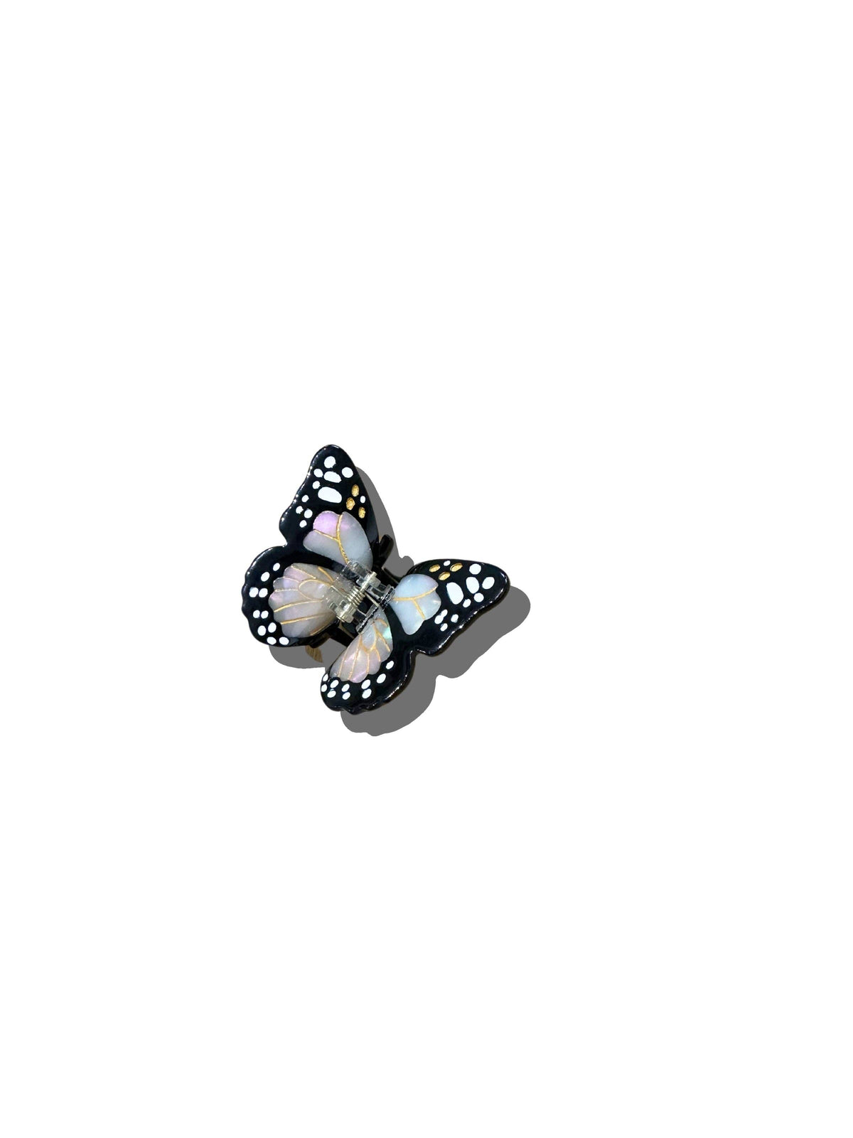 Hand-painted Mini Monarch Butterfly Claw Hair Clip | Orange