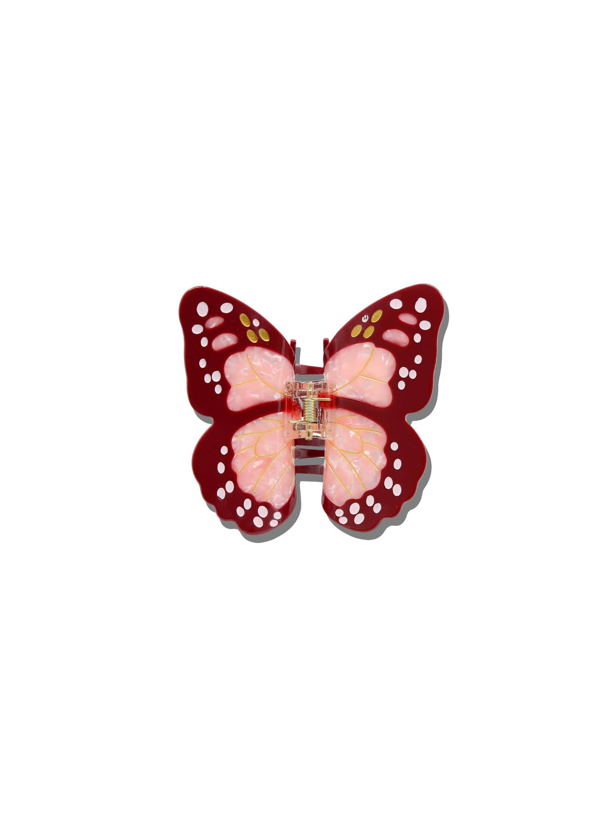 Hand-painted Mini Monarch Butterfly Claw Hair Clip | Orange