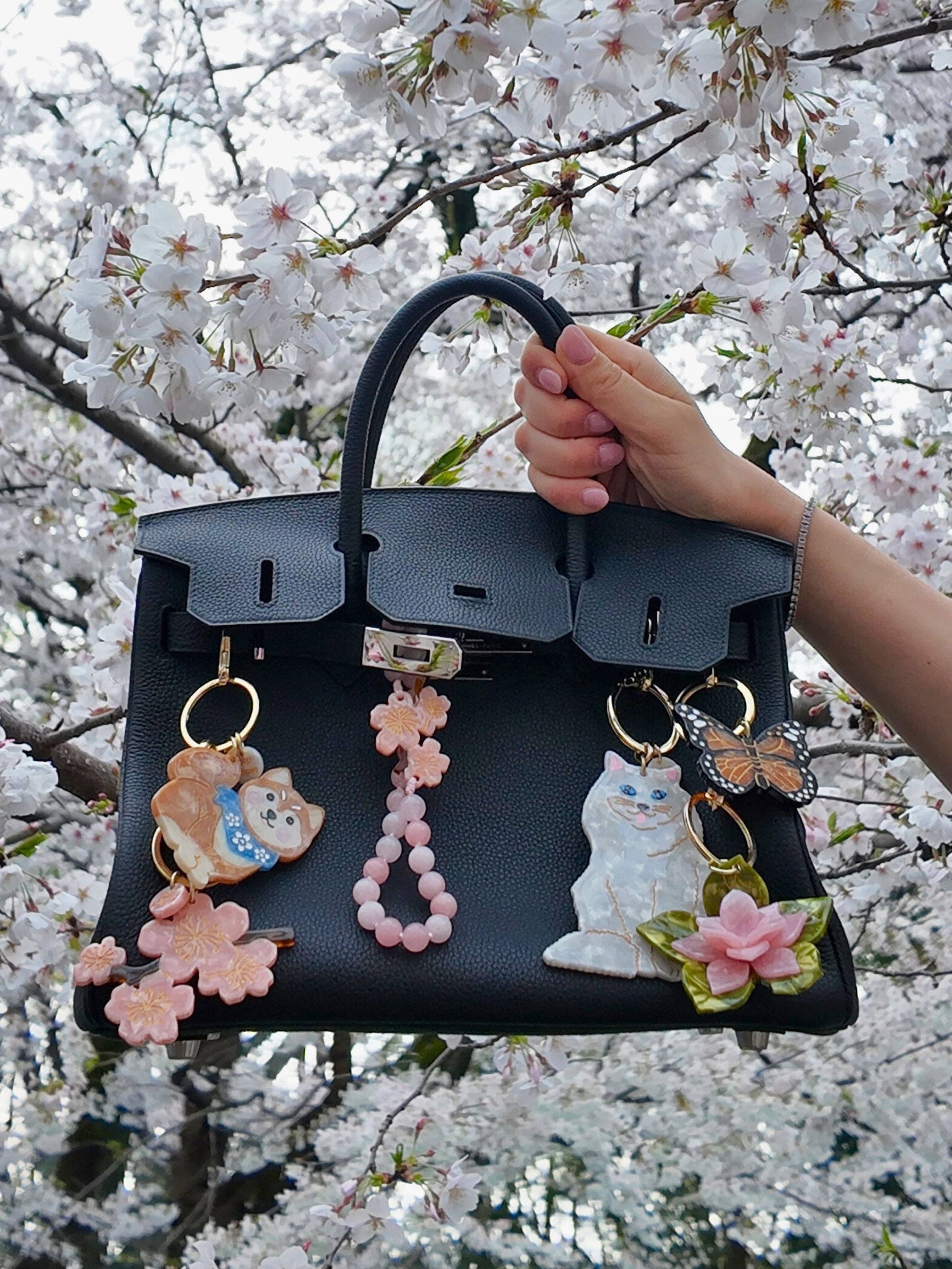 Hand-painted Monarch Butterfly Bag Charm + Keychain | Eco-Friendly