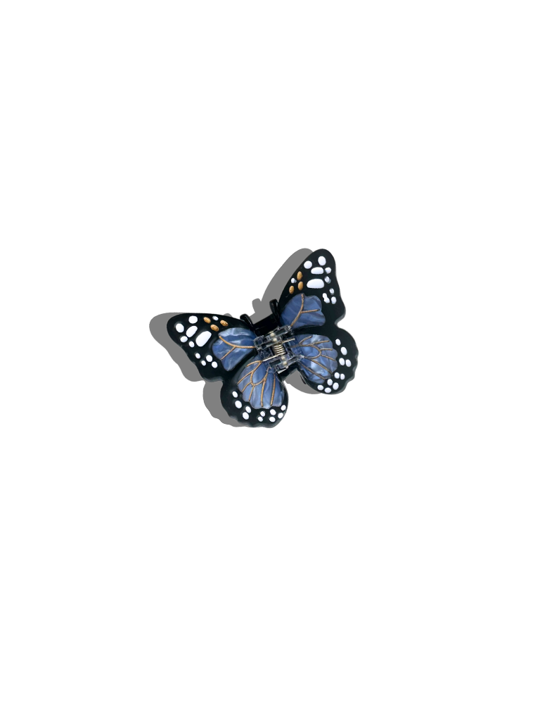 Hand-painted Mini Monarch Butterfly Claw Hair Clip | Orange