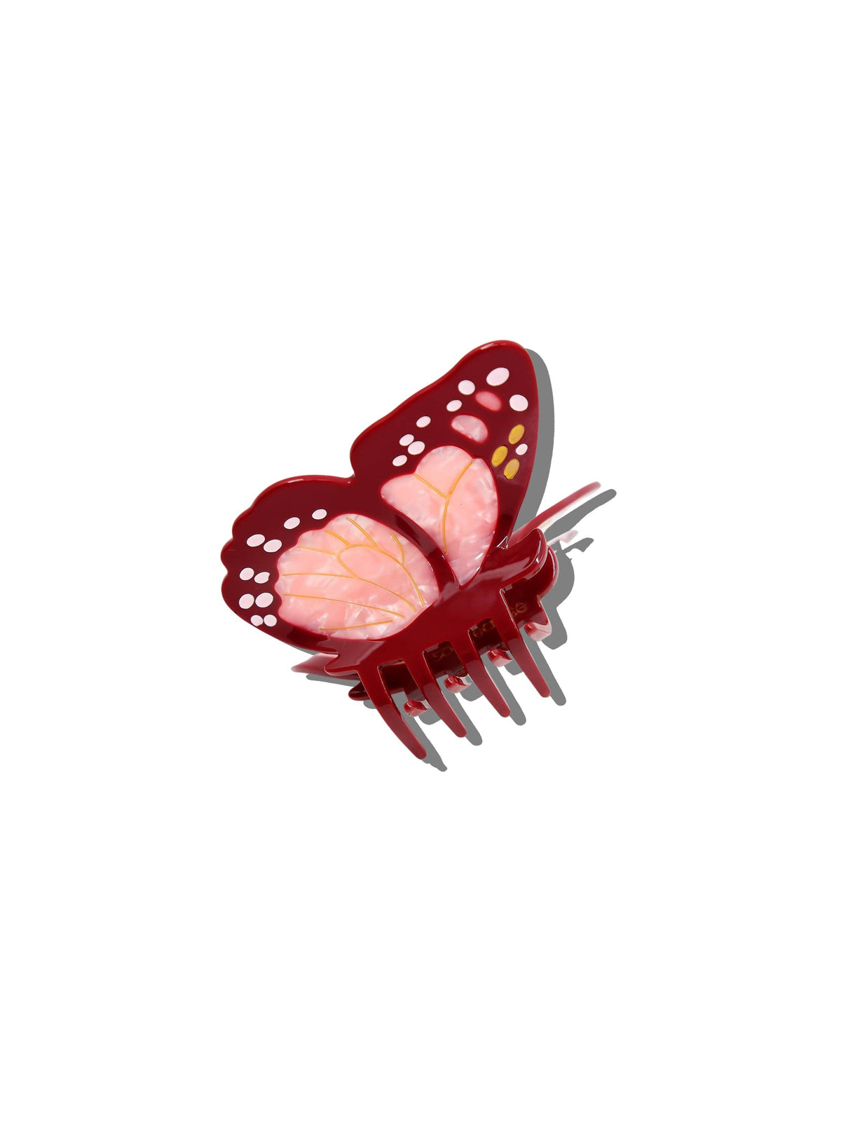 Hand-painted Mini Monarch Butterfly Claw Hair Clip | Orange