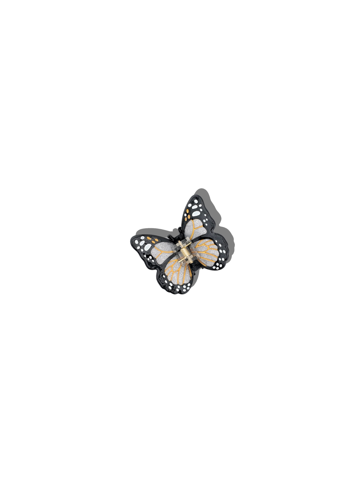 Hand-painted Mini Monarch Butterfly Claw Hair Clip | Orange